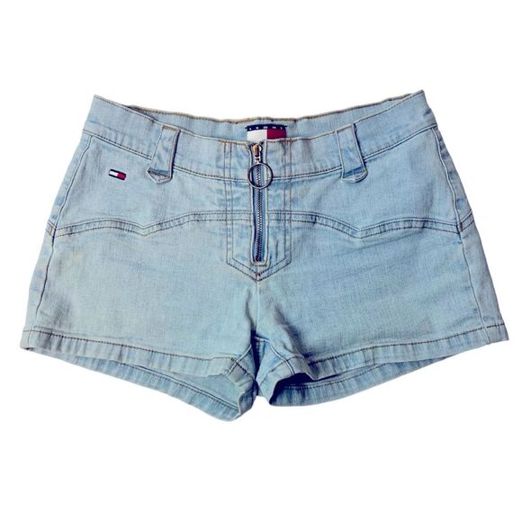 Tommy Hilfiger Denim Shorts Light Washed Vintage Size 1 - Picture 1 of 3